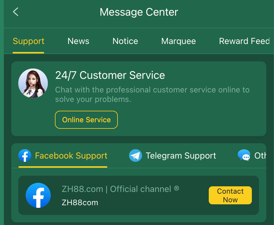 ZH88 24 hour customer support
