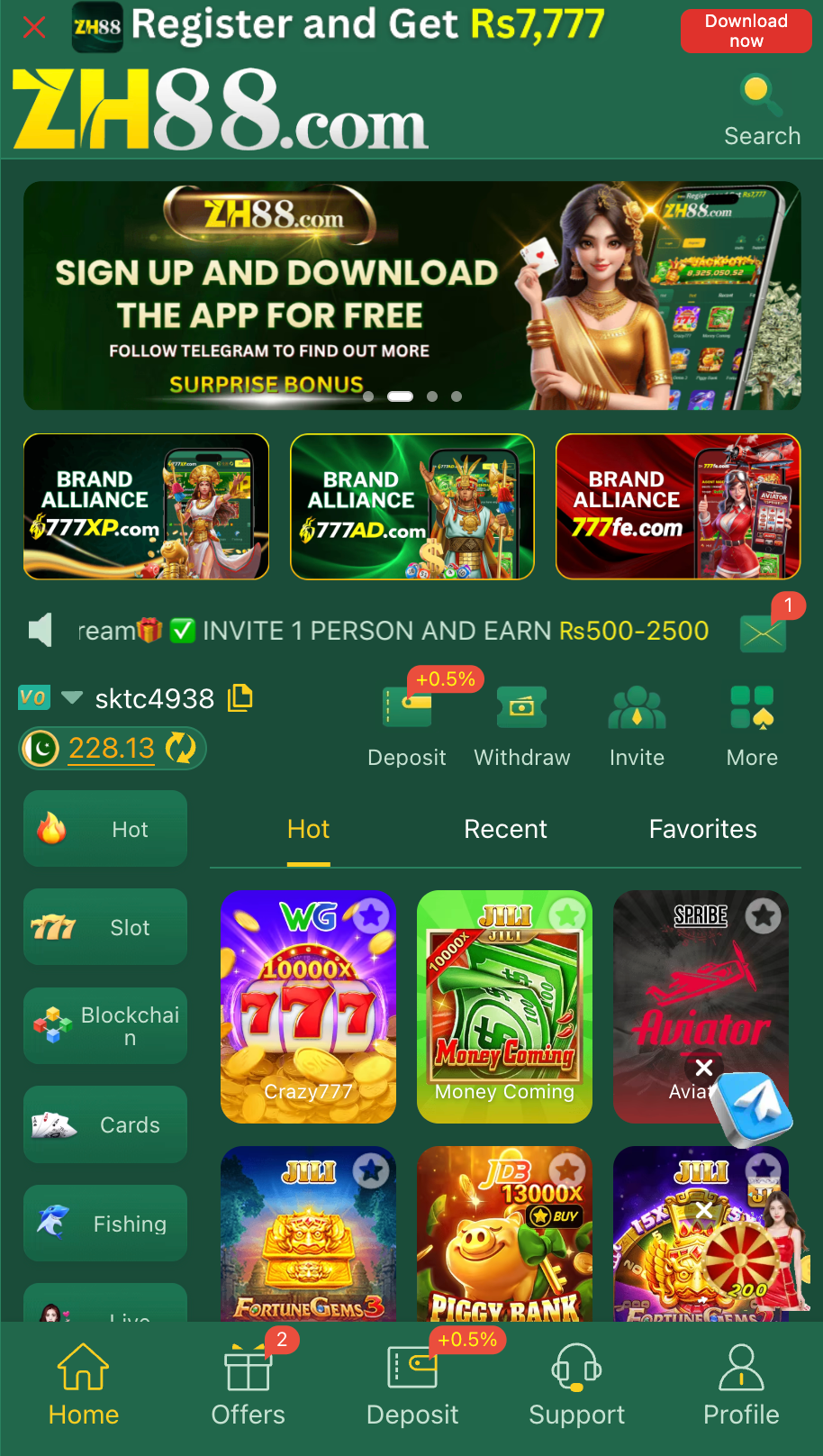 ZH88 Game APK main banner